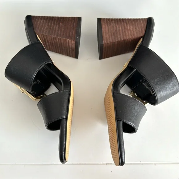 NWT WHBM Bamboo Buckle Mid-Heel Sandal Size 8 - Picture 5 of 10